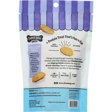 Three Dog Bakery Bark'n Crunch Dog Treats - Chicken Chips, 4 oz