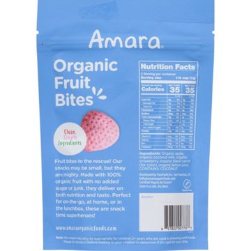 Amara Organic Fruit Bites - Sweet Strawberry