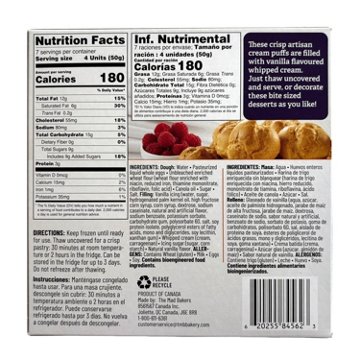 The Mad Bakers Mini Frozen Vanilla Cream Puffs, 28 ct