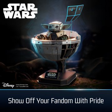 Spin Master Star Wars Grogu Hover Pram 4D Puzzle, 138 pc