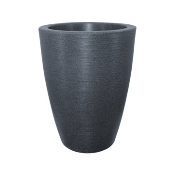Blue Orange Pottery Pantanal Graphite Plastic Pot - Dark Gray, 15'' x 15'' x 20''