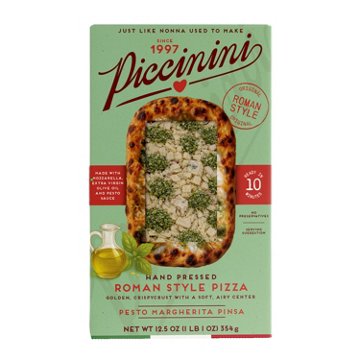 Piccinini Roman-Style Pizza - Pesto Margherita Pinsa, 12.5 oz