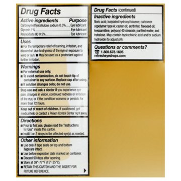 Refresh Optive Mega 3 Preservative Free Eye Drops