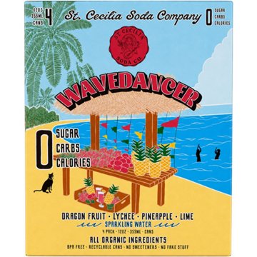 St. Cecilia Soda Company Wavedancer Sparkling Water 4 pk Cans