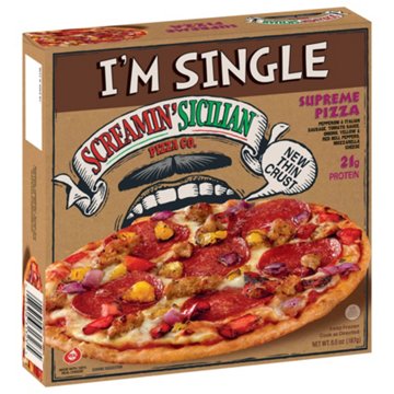 Screamin' Sicilian I'm Single Supreme Frozen Pizza