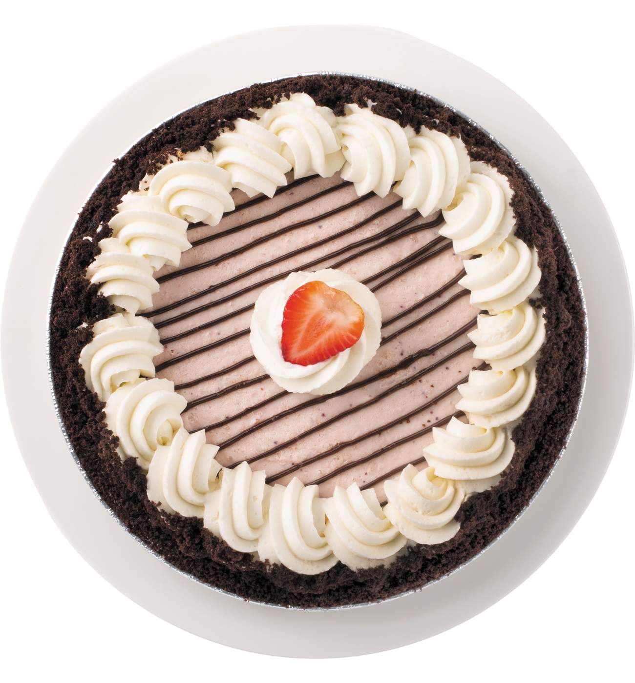 H-E-B Bakery Chocolate Strawberry Cream Cold Pie; image 1 of 2