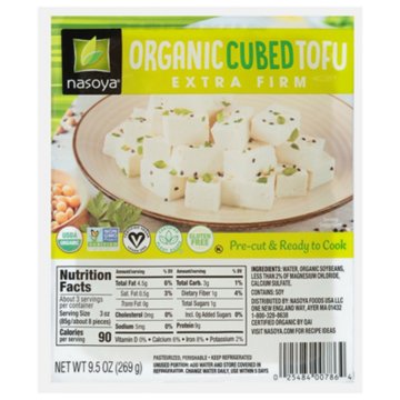 Nasoya Organic Cubed Tofu, 9.5 oz