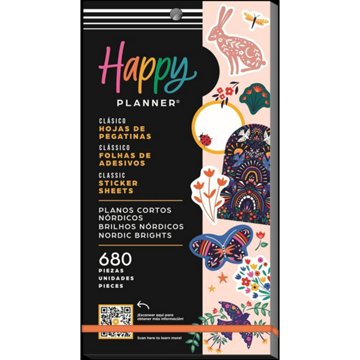 The Happy Planner Sticker Value Pack - Nordic Brights, 680 pc