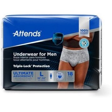 Attends Underwear for Men - Large, 18 ct