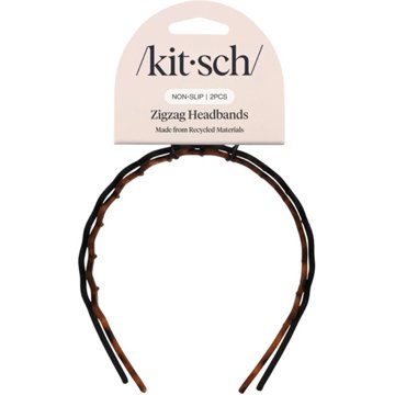 Kitsch Zig Zag Headbands - Black & Brown