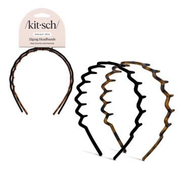 Kitsch Zig Zag Headbands - Black & Brown