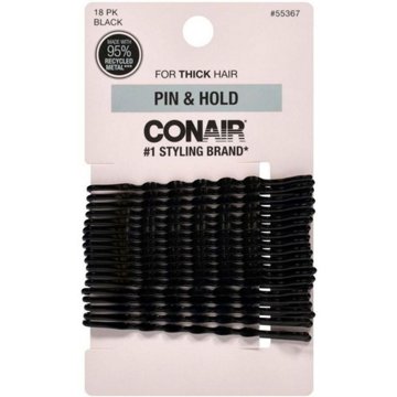Conair Large Bobby Pins - Black, for Thick Hair