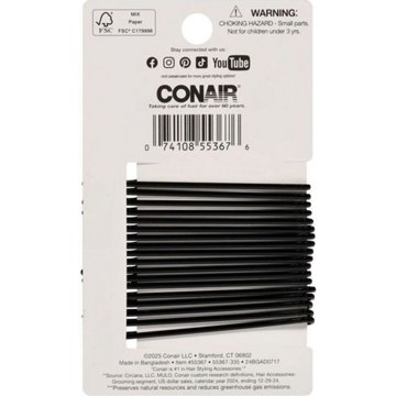 Conair Large Bobby Pins - Black, for Thick Hair