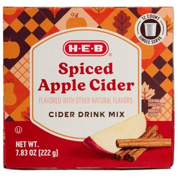 H-E-B Spiced Apple Cider Drink Mix Single Serve Cups