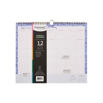 The Happy Planner 12 Month Wall Calendar - Cottage Blue