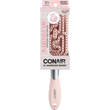 Conair Velvet Touch Flexi Fast Dry Hair Brush - All Hair Types
