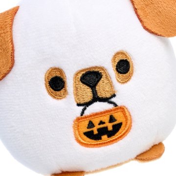 American Greetings Ghost Puppy Jack-o'-Lantern Halloween Plush Keychain