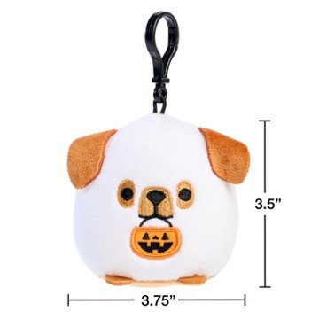 American Greetings Ghost Puppy Jack-o'-Lantern Halloween Plush Keychain