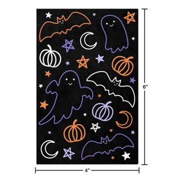 American Greetings Halloween Treat Gift Bags - Black Ghosts, Bats & Pumpkins, 12 ct