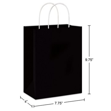 American Greetings Solid Orange & Black with Pop-Out Tags Combo Halloween Gift Bags, 4 ct