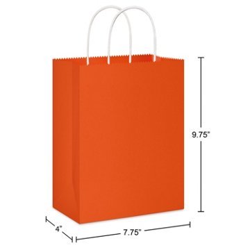 American Greetings Solid Orange & Black with Pop-Out Tags Combo Halloween Gift Bags, 4 ct