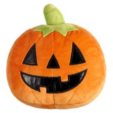 American Greetings Halloween Plush Pumpkin Jack-O'-Lantern Treat Holder