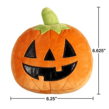 American Greetings Halloween Plush Pumpkin Jack-O'-Lantern Treat Holder