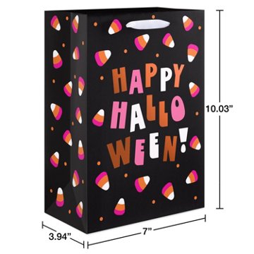 American Greetings Black Candy Corn Happy Halloween Medium Halloween Gift Bag