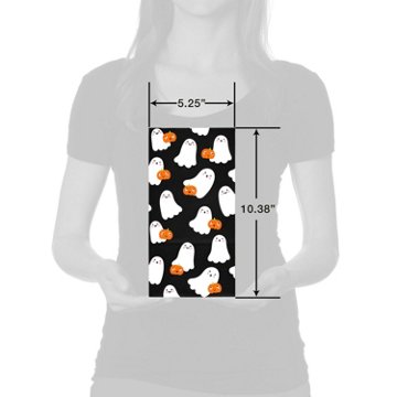 American Greetings Smiling Ghosts & Pumpkins Lunch Halloween Gift Bag, 3.375" x 10.375" x 5.25"