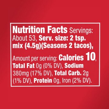 McCormick Original Taco Seasoning Mix, 8.5 oz