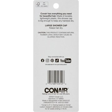 Conair Cover & Protect Large Shower Cap