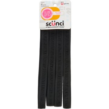 Scunci No-Slip Grip All Day Hold Elastic Headwraps - Black