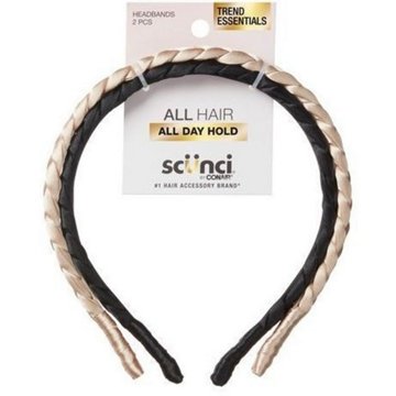 Scunci Trend Essentials All Day Hold Satin Headbands
