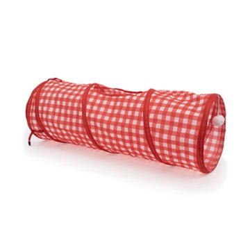 Companion Gear Red Gingham Cat Tunnel