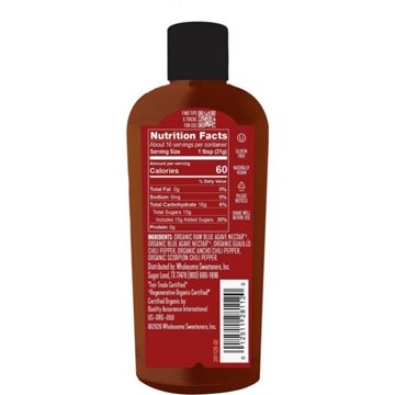 Wholesome Organic Agave Nectar with Hot Chili Peppers, 12 oz