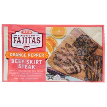 H-E-B Orange Pepper Seasoned Beef Skirt Steak For Fajitas, Avg. 1.95 lbs