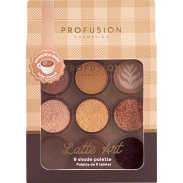 Profusion Cosmetics 9 Shade Eyeshadow Palette - Latte Art