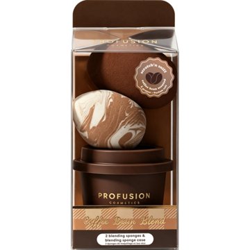 Profusion Cosmetics Blending Sponge & Case Set - Coffee Bean
