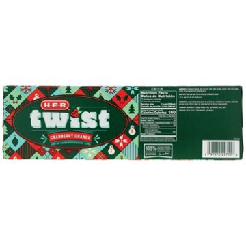 H-E-B Twist Cranberry Orange Lemon Lime Soda 12 pk Cans