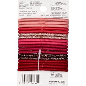 Scunci Tight Hold Hair Ties - Pink & Gold