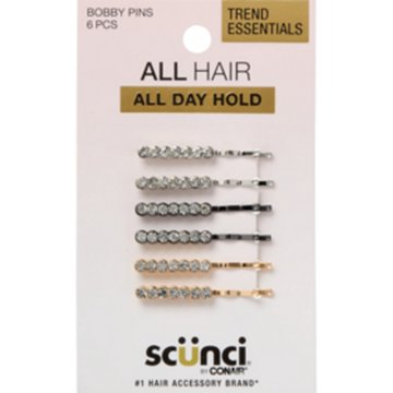 Scunci Trend Essentials Rhinestone Bobby Pins