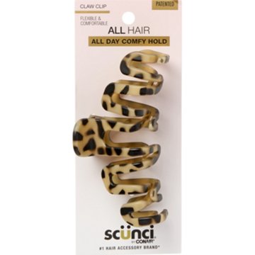 Scunci All Day Hold Flexible Claw Clip - Tortoise