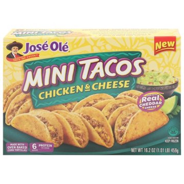 José Olé Chicken & Cheese Mini Tacos, 16.2 oz