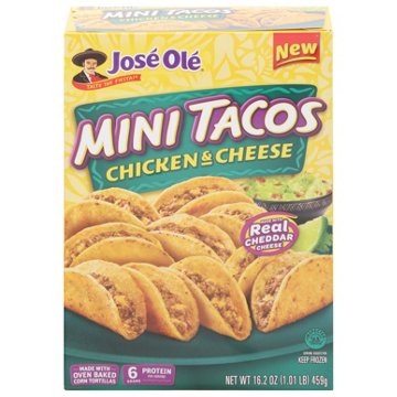 José Olé Chicken & Cheese Mini Tacos, 16.2 oz
