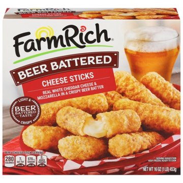 Farm Rich Beer Battered Cheese Sticks, 16 oz