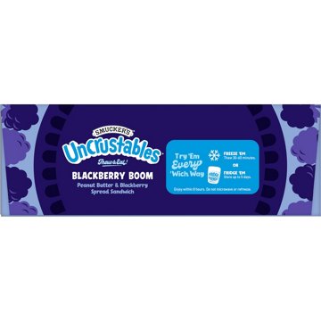 Smuckers Uncrustables Blackberry Boom Frozen Sandwiches, 4 ct