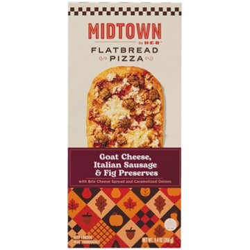 Midtown by H-E-B Goat Cheese, Italian Sausage & Fig Preserves Frozen Flatbread Pizza