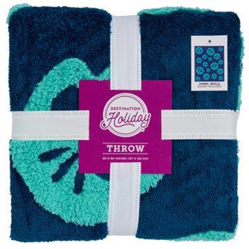 Destination Holiday Embroidered Throw - Skulls, 50'' x 60''