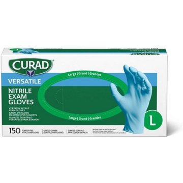 Curad Versatile Nitrile Exam Gloves - Large, 150 ct
