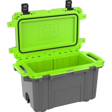 Pelican Elite Cooler - Grey & Green, 70 qt